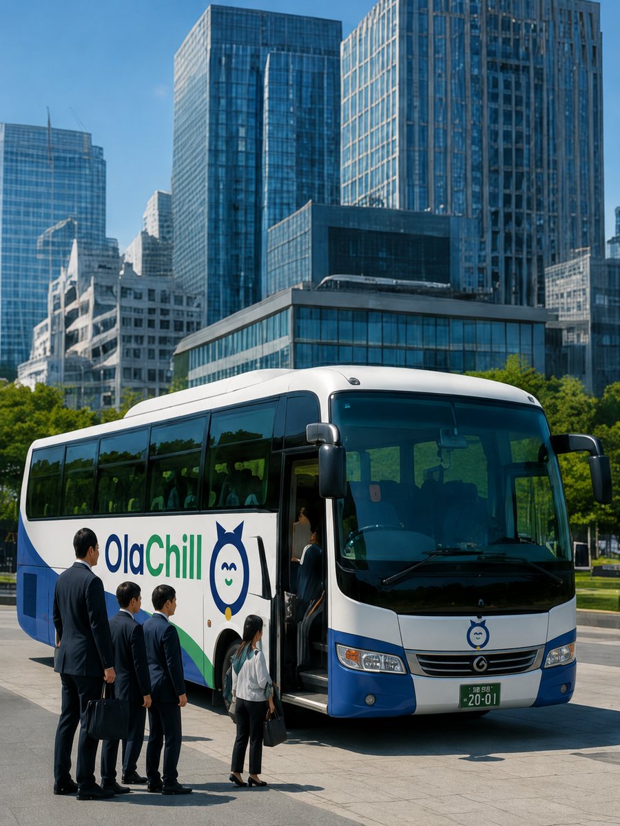 Charter bus for company trips, offsites & training in Japan