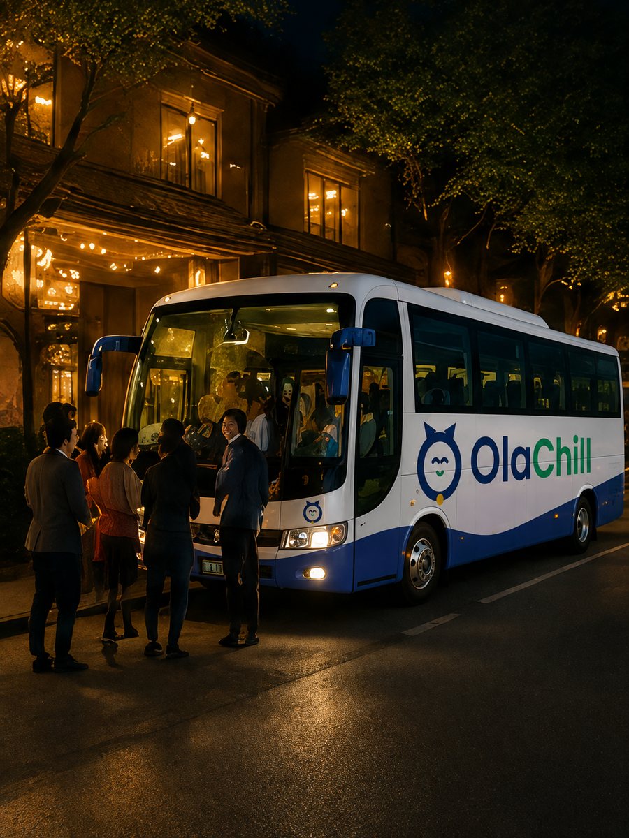 Charter bus for parties & year-end dinners — nobody drives home