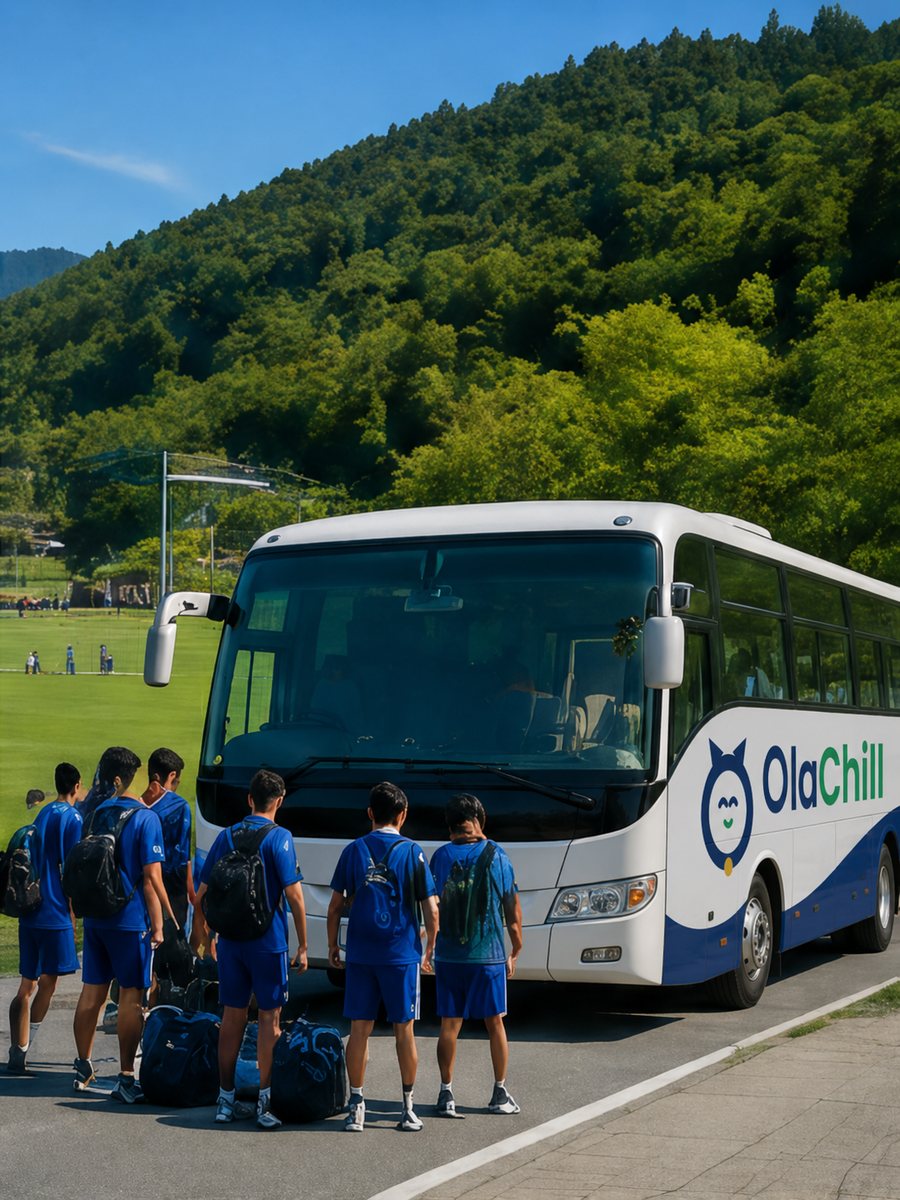 Charter bus for sports camps & club training trips