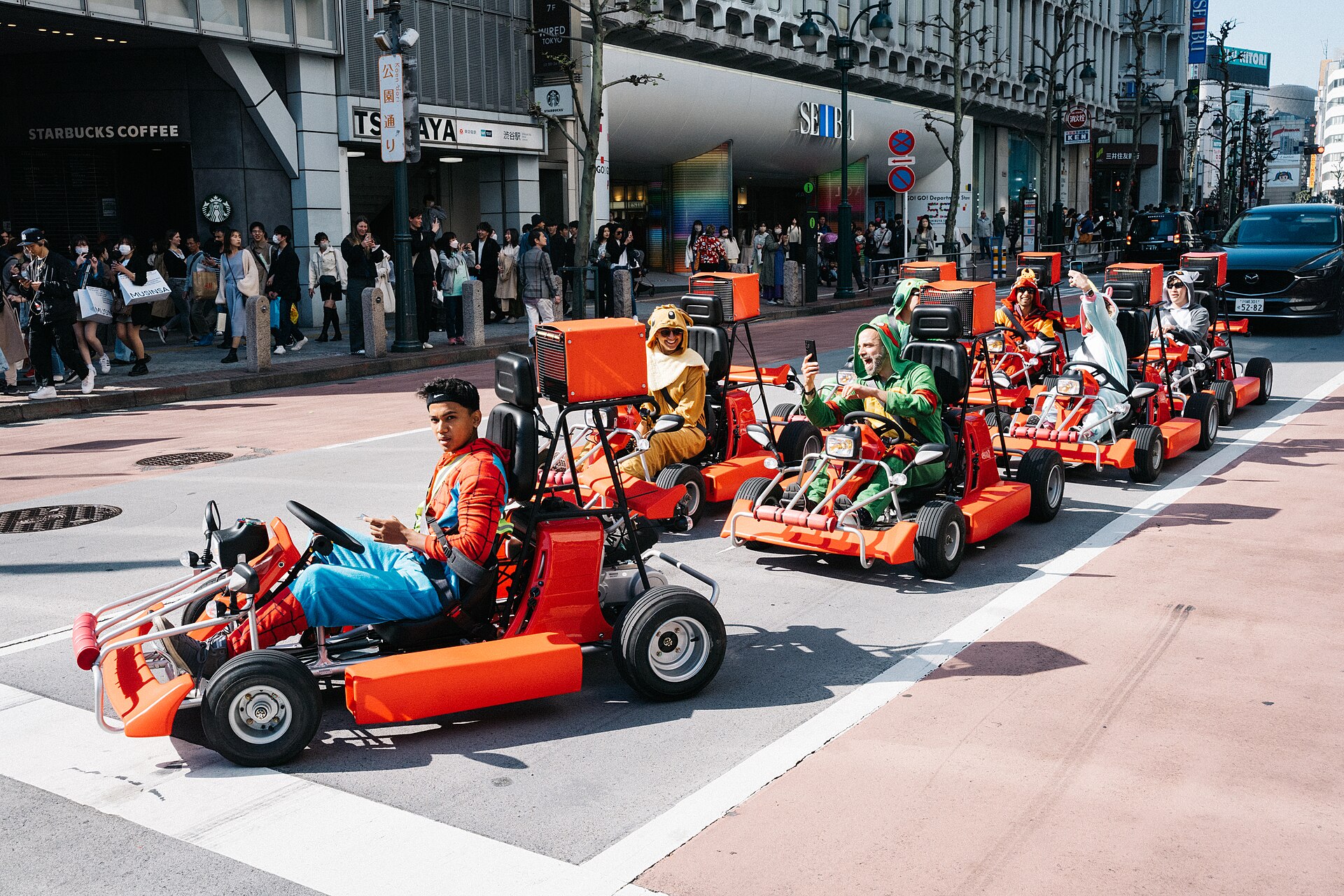 Karting urbain à Shibuya, Tokyo