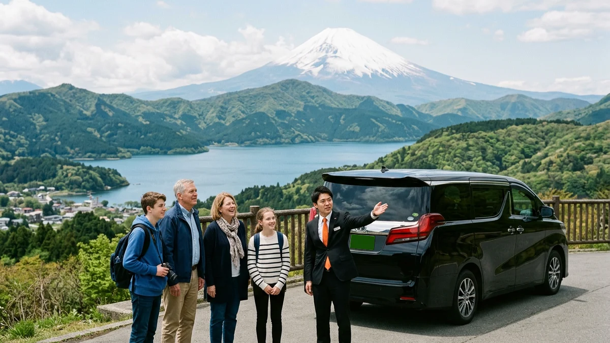 Private transfer by private car between Tokyo and Mt. Fuji