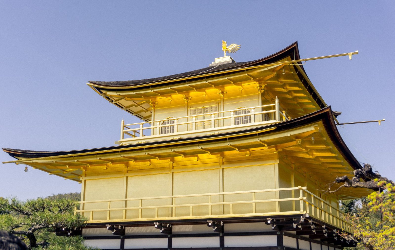 Gilded upper floors and phoenix finial of Kinkaku-ji, Kyoto