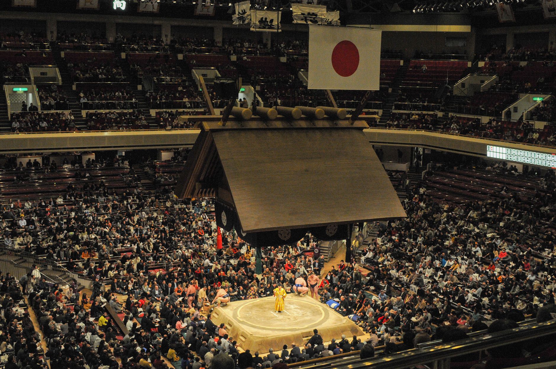 Sumo morning practice + wrestlers' chanko lunch — 3