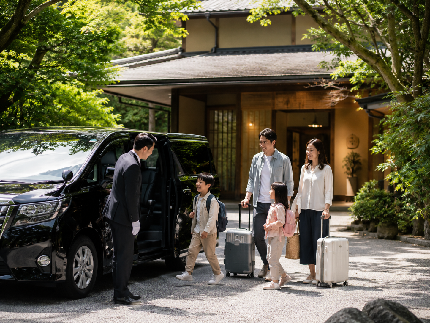 Private transfer by private car between Tokyo and Hakone.