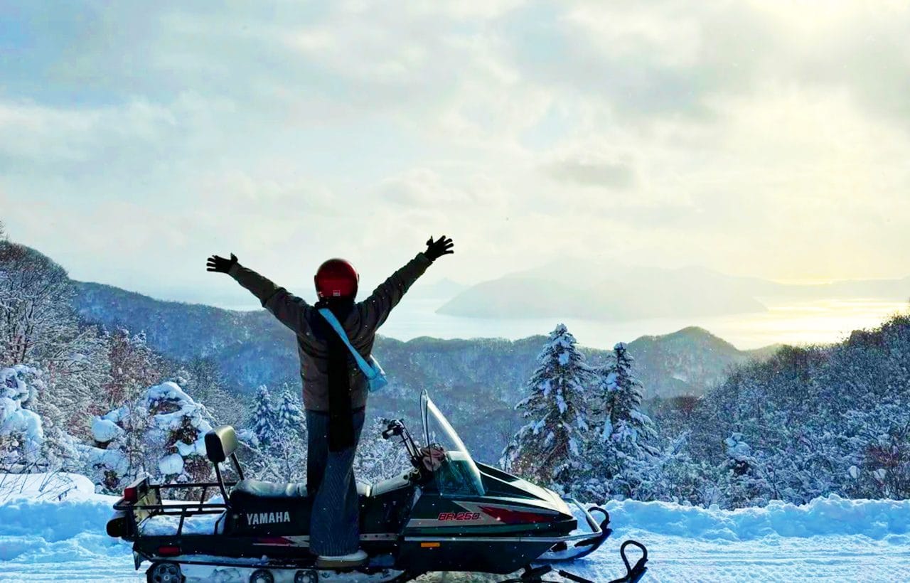 Hokkaido Noboribetsu & Lake Toya Snowmobile Adventure & Lake Hill Farm Day Tour — OlaChill day tour