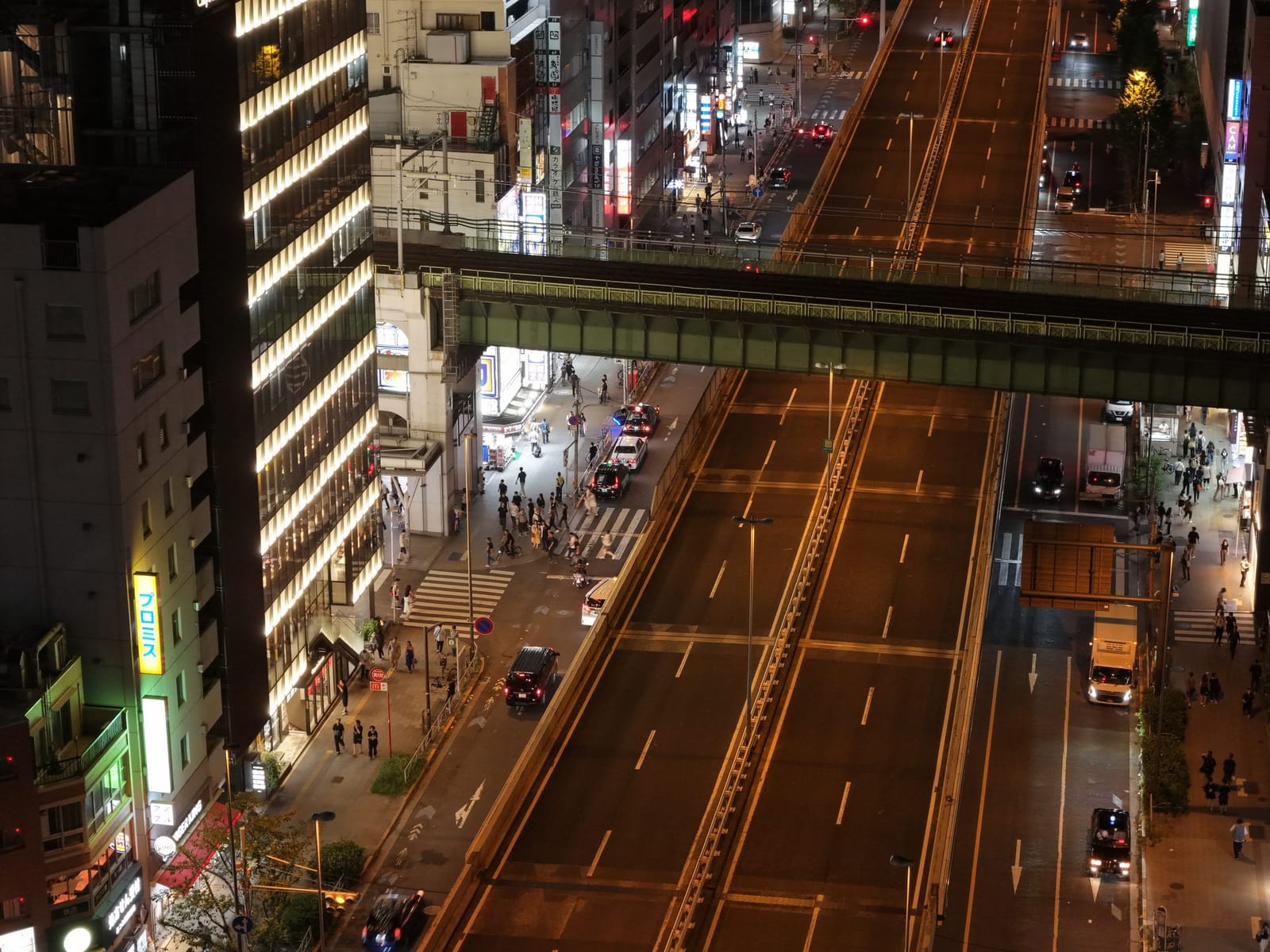 Tokyo street night pedestrians