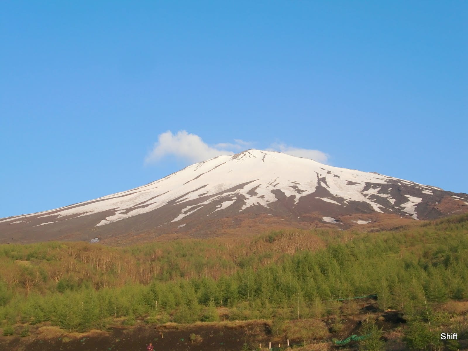 El Monte Fuji nevado