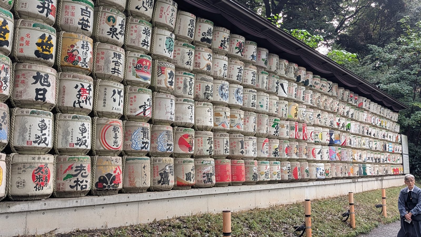 Sake barrels at a shrine