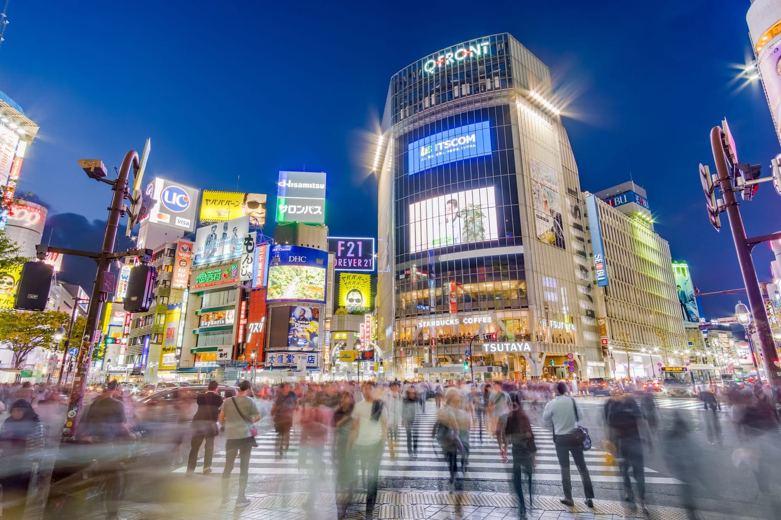 Shibuya crossing night