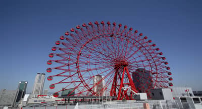 Noria HEP FIVE de Osaka + Bono digital Osaka Metro & Osaka City Bus Pass Paquete — 5