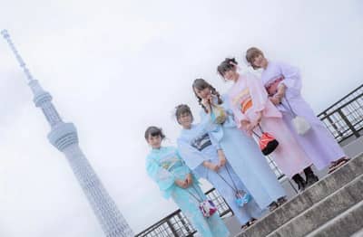 Tokyo・Asakusa Kaga Rental Kimono dengan Penataan Rambut — 3