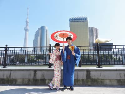 Tokyo・Asakusa Kaga Rental Kimono dengan Penataan Rambut — 10