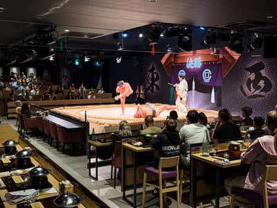 12:00 Sumo Show at THE SUMO HALL HIRAKUZA GINZA with Meal