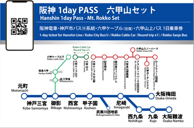 Hanshin 1-day Pass Rokko Mountain Set
