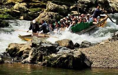Paseo en barco por el río Hozugawa desde Kameoka, Kyoto — 4