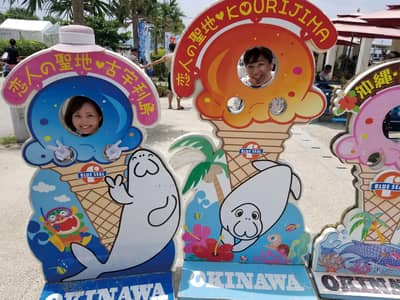 Bus touristique régulier d'Okinawa : Circuit île de Kouri, ruines du château de Nakijin, Churaumi (départ de Naha) — 4
